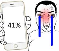 41 anger_mark angry arm blush chud closed_mouth clothes crying glasses hair hand holding_object holding_phone iphone phone screen subvariant:chuddy tshirt variant:chudjak // 1000x872 // 368.3KB