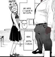 bbc black_skin blacked bulge doujinshi handwriting manga open_mouth penis queen_of_spades skirt spade subvariant:hornyson tattoo variant:cobson // 723x746 // 442.0KB