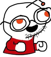 antenna arm clothes excited glasses hand open_mouth orange_eyes reddit soyjak stubble variant:fsjaljak // 750x838 // 161.7KB