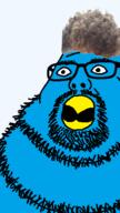 bald beak blue_skin fat glasses neckbeard open_eyes open_mouth series:x_inmigrants transparent_background variant:neckbeardjak xitter zoomer_hair // 324x576 // 61.8KB