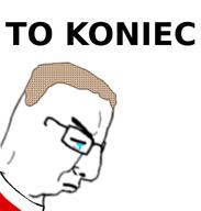 closed_eyes closed_mouth clothes crying frown glasses hair its_over poland polish_text sad side_profile soyjak text variant:chudjak // 659x692 // 99.3KB