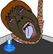 award bloodshot_eyes brown_hair hair hanging irc ircorder irvin open_mouth rope text transparent_background variant:bernd // 774x786 // 63.1KB