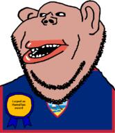 amerimutt award black_sclera brown_skin clothes ear flag flag:guam guam hawaii larp lips mutt open_mouth soyjak state stubble subvariant:impish_amerimutt text united_states variant:impish_soyak_ears // 685x793 // 38.1KB