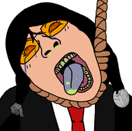 black_hair brown_eyes brown_skin clothes cobblestone cobblestone_(user) crack cutebooru_(user) female girl glasses hanging meta:namefags mucus necktie pigtails red_tie soyjak_wiki subvariant:gapejak_female suit tan_skin transparent_background twintails variant:bernd variant:gapejak yellow_glasses // 767x759 // 50.9KB