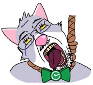 ack animal bank bowtie cat gray hanging rope sberbank sberkot tranny yellow_eyes // 882x810 // 30.5KB