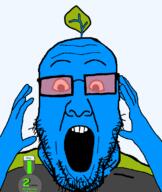 award beard blue_skin glasses leaf logan schlog soyjak_blog stubble subvariant:ppplier sunglasses variant:markiplier_soyjak variant:ppp // 673x800 // 61.0KB