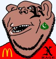 ace_of_spades amerimutt bbc black_sclera brown_skin clothes dean ear facial_mark fat islam lips mcdonalds mutt mutt_lips open_mouth rage_(namefag) red_shirt soyjak spade stubble subvariant:impish_amerimutt teeth template transparent_background united_states variant:impish_soyak_ears // 598x628 // 56.4KB