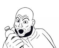 arm bottle clothes ear football guardiola hand holding_bottle holding_object open_mouth pep_guardiola soccer soyjak stubble variant:unknown // 629x518 // 41.0KB