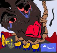 award bloodshot_eyes crying discord medal rope sharty shartycuck soyjak_party trend:slopjak variant:chudjak // 562x527 // 67.4KB