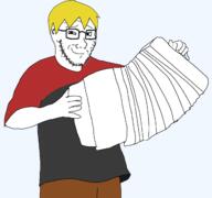 accordion instrument nate playing_instrument polka smug soyteen that_one_fucking_picture_of_nate_being_a_smug_little_bastard variant:soyak weird_al_yankovic yellow_hair // 1596x1500 // 252.3KB