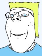 aryan blond blue_eyes blue_shirt freckles mullet subvariant:cisjak subvariant:wholesome_soyjak variant:gapejak // 600x800 // 13.7KB