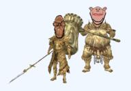 armor artist:sectionalism bald brown_skin dark_souls ear fat full_body glasses hammer holding_object lips ornstein_and_smough spear stubble subvariant:euromutt subvariant:impish_amerimutt torso variant:impish_soyak_ears variant:markiplier_soyjak // 3464x2392 // 3.9MB