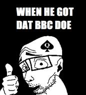 bbc ear glasses queen_of_spades stubble text thumbs_up variant:unknown // 518x575 // 15.5KB