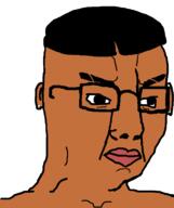 angry brown_skin closed_mouth ear glasses hair variant:chudjak // 645x770 // 34.3KB