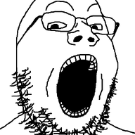 glasses open_mouth soyjak stubble teeth template variant:gapejak // 600x800 // 9.6KB