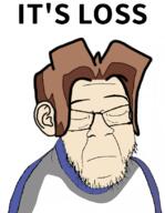 brown_hair closed_eyes closed_mouth ctrl_alt_del_(webcomic) ear glasses hair its_over loss sad soy_parody soyjak stubble text variant:feraljak white_skin // 631x813 // 185.2KB