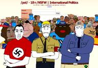 pol_(soyjak.party) america_first amerimutt brown_skin glasses indian mexico meximutt nazism patriot_front pol_(soyjak_party) politics schrodinger spain subvariant:branigger subvariant:brazilmutt subvariant:euromutt subvariant:feralnigger subvariant:impish_amerimutt turkroach variant:Cobbert variant:chudjak variant:cobson variant:feraljak variant:halojak variant:markiplier_soyjak variant:meximutt variant:patriotjak venezuela xitter yellow_hair // 1240x864 // 482.0KB