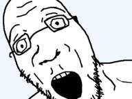 glasses open_mouth soyjak stubble variant:unknown // 600x450 // 10.8KB