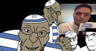 animated clothes england hat history instagram irl its_over judaism kippah music parasite_eve spongebob_squarepants srpelo subvariant:feral_merchant subvariant:not_angry_soyjak text variant:angry_soyjak variant:bernd variant:cobson variant:feraljak variant:soyak video // 1280x684, 24s // 821.1KB