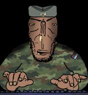 balkans black_skin clothes country dumb hat keyboard meta:countrywars pc politics retarded serbia serbian soyjak stubble subvariant:balkanmutt subvariant:euromutt transparent_background typing variant:markiplier_soyjak // 1906x2048 // 1.1MB