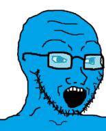 blue blue_skin glasses open_mouth stubble teeth variant:soyak // 644x800 // 30.4KB