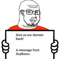 anti_shemmy booru.soy closed_mouth clothes domain ear gembooru glasses hand holding_object meta psa shemmycucks_stole_our_domain sign soybooru soyjak stubble subvariant:duzjak text variant:soyak // 750x750 // 125.6KB