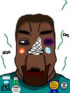 award bandage beard blood bloodshot_eyes broken_nose brown_skin bruised_eye drool esl eyebags futuristichub love_is_love map_(pedophile) minecraft_pedo open_mouth pedophile reddit series:esl_pedo_league skype soy soylent steve_(minecraft) stink_lines subvariant:chudplier tired variant:chudjak variant:markiplier_soyjak // 600x800 // 47.8KB