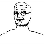 eyebrows indian_gem meta:tagme mustache nose nuvariant open_mouth round_glasses stubble teeth torso variant:gandhijak // 746x752 // 40.9KB