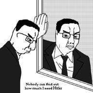 adolf_hitler clothes meta:tagme mirror parody side_profile suit suit_and_tie variant:chudjak // 1024x1021 // 26.0KB