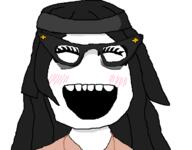 beanie blue_eyes blush closed_eyes clothes female hair happy open_mouth variant:soytan // 710x554 // 30.9KB