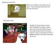 backrooms creepy creepypasta glasses horror mascot open_mouth sad soyjak variant:zoomer wojak zoomer // 960x752 // 452.4KB