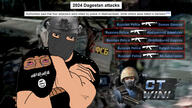 2024 2024_dagestan_attacks 2soyjaks ISIStroon arabic_text arm balaclava bloodshot_eyes brown_skin buff choke_hold chud churka clothes counter_strike crying dongestani ear eyebrows flag:isis flag:islamic_state glasses hair hand headlock helmet irl_background isis isistranny islamic_state makeup mustache nigger open_mouth police purple_hair russia sandigger seal_of_muhammad shahada soyjak strangling stubble subvariant:chudjak_front text the_weak_should_fear_the_strong tmd tongue total_terrorist_death tranny tshirt variant:bernd variant:chudjak white_skin // 1920x1080 // 390.2KB