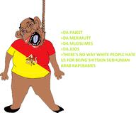 ack arab balding brown_skin ear flag flag:sicily full_body greentext hair jews meximutt mudslime open_mouth pajeet rope shitskin shoe sicily soyjak subvariant:ackmutt suicide teeth text tongue variant:bernd // 2896x2392 // 336.0KB