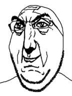 closed_mouth glasses punisher_face smile soyjak stubble subvariant:wholesome_soyjak variant:gapejak // 600x800 // 103.1KB