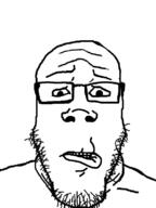 glasses pout retard retarded soyjak stubble variant:markiplier_soyjak // 600x800 // 66.9KB