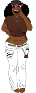 afro black_skin chocolate fat fatass glasses pawg series:pawgqueen soylent_(creamy_chocolate) subvariant:soyniqua variant:soytan voluptuous // 772x1984 // 119.4KB