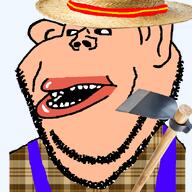 amerimutt big_lips ear farmer hoe nose overalls straw_hat subvariant:impish_amerimutt variant:impish_soyak_ears // 650x650 // 296.1KB