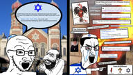 2soyjaks angry article bible bible_verse big_nose bloodshot_eyes burning christian_cross christian_identity christianity chud clothes cross crucifix crusade crying eastern_orthodox ethnic_cleansing flag flag:israel genocide german_text glasses hair hamas happy_merchant hat holocaust holy_bible irl_background israel jewish_nose jewish_star jews judaism lgbt namefags news open_mouth orthodox orthodox_priest orthodoxy palestine pointing propaganda revelation_3:9 russia russian_empire satoko_fans_arent_white_(NameFag) shooting soybooru soyjak star_of_david stubble synagogue tshirt variant:chudjak verse wikipedia // 1920x1080 // 585.0KB