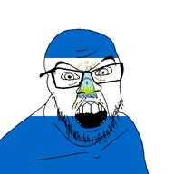 angry country flag glasses jacksepticeye looking_at_you mustache nicaragua open_mouth soyjak stubble teeth variant:feraljak youtube // 1500x1500 // 55.0KB