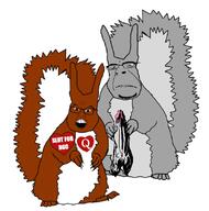 2soyjaks animal arm blue_eyes bwc ear full_body glasses grey_squirrel hand leg mustache nsfw open_mouth penis queen_of_hearts red_squirrel soyjak subvariant:feralsquirrel subvariant:hornyson tail trend:squirreljakking variant:cobson variant:feraljak // 802x809 // 181.2KB