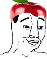 apple clothes foodjak hair hat smile smug soyjak variant:chudjak // 640x800 // 64.3KB