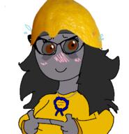 award blush brown_eyes clothes cute female glasses hair lemon lemon_(user) shy sourtan variant:soytan // 631x656 // 143.4KB