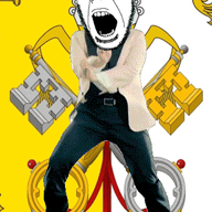animated country dance flag flag:vatican_city full_body gangnam_style glasses irl open_mouth push_pin soyjak sticky stubble variant:cobson vatican // 300x460 // 839.8KB