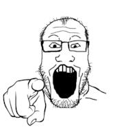 balding glasses hair hand open_mouth pointing pointing_at_viewer soyjak stubble variant:markiplier_soyjak // 1758x2048 // 158.3KB