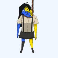 ack blue_skin cartoon clothes color ena fandom fandumb female fotm girl hanging looking_up meta:op_is_a_shalala_for_not_adding_a_variant_tag no_glasses no_stubble nose open_eyes open_mouth picasso picasso_style polygon rope shadow shapes skirt sock stocking striped_clothing stripes suicide teeth teeth_showing tongue tongue_out variant:bernd woman yellow_skin // 2048x2048 // 59.7KB