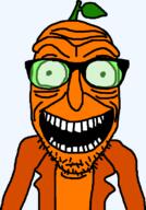 froot glasses leaf leef open_mouth orange_skin smile stubble teeth variant:rickjak // 760x1091 // 17.5KB