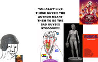 Grendel bald blood bloodshot_eyes cracked_teeth glasses gritting_teeth hazbin_hotel helmet hypocrite lgbt media_literacy medusa nosebleed perseus queen_of_spades reddit sculpture smile snoo starship_troopers stubble subvariant:feralrage teeth text twitter variant:chudjak variant:feraljak vein verified warhammer // 1502x950 // 246.3KB