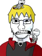 front_facing its_gemerald_rain looking_at_you nate nate_higgers open_mouth subvariant:soyak_front subvariant:wholesome_soyjak teeth variant:cobson variant:gapejak variant:markiplier_soyjak variant:soyak // 576x768 // 165.7KB