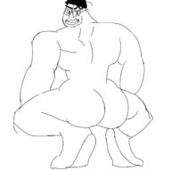 ass back broly_culo buff full_body glasses redraw soyjak subvariant:chudjak_front template variant:chudjak // 1280x1280 // 157.4KB