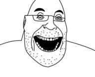 ear glasses heavy_(tf2) looking_at_you open_mouth smile soyjak stubble team_fortress_2 valve variant:unknown video_game // 381x309 // 12.4KB